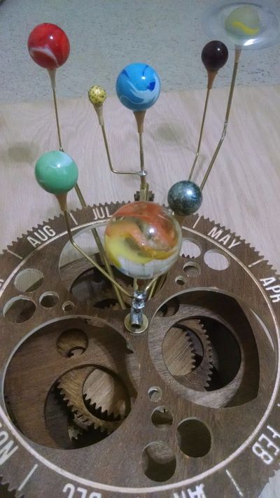 Instructables Solar System Orrery- a Mechanical Solar System Model From Plywood : 11 Steps (with ...