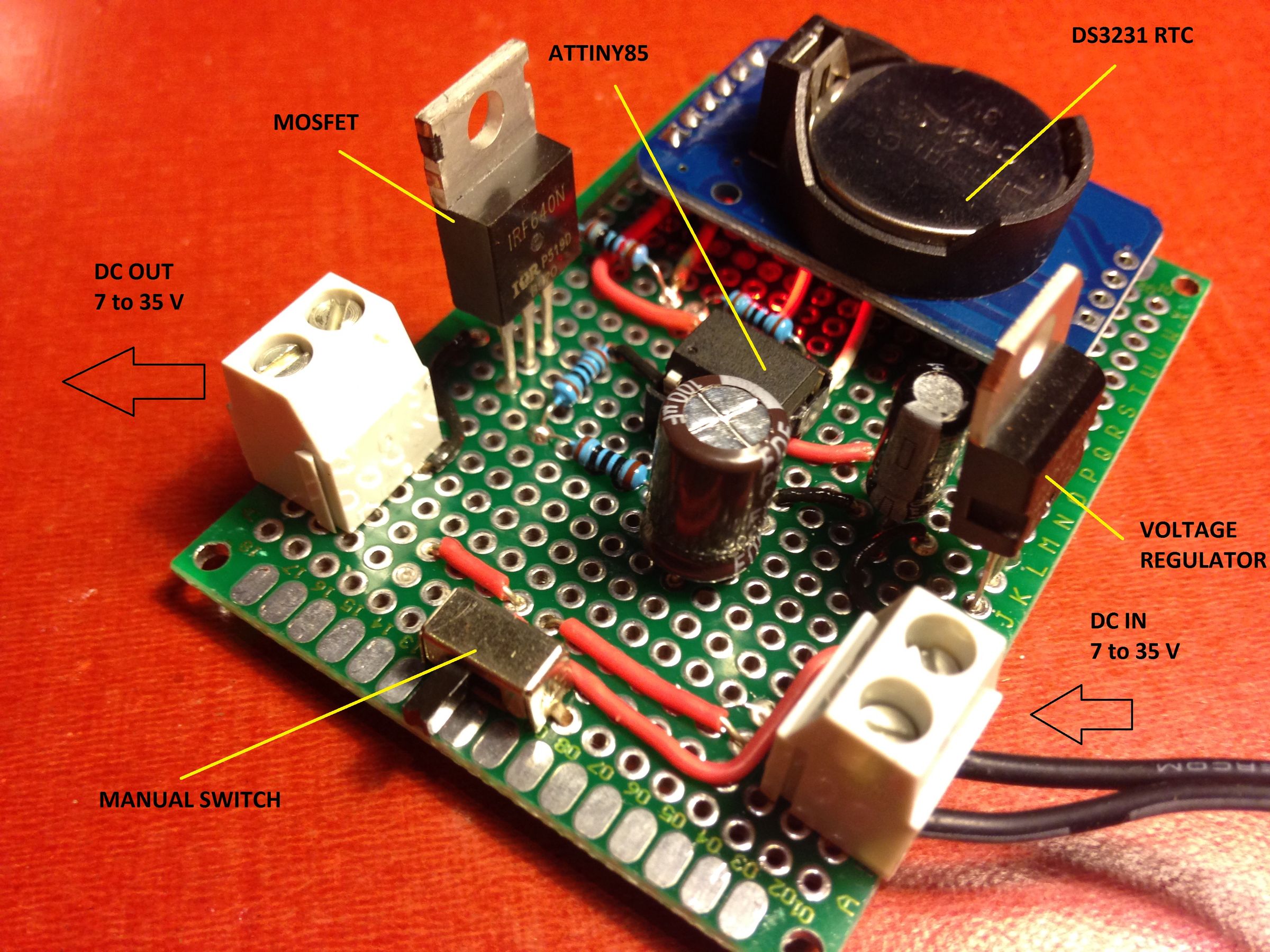 TEMPO the Handy Timer Switch Attiny85 & DS3231 RTC Based ** V. 1.7