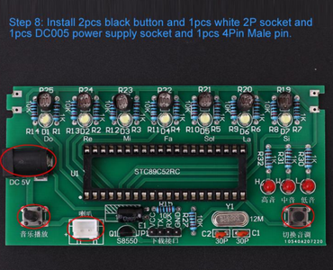 Install Button, Socket and 4Pin Male Pin