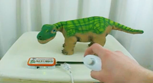 Remote Control Pleo with Wii Nunchuck