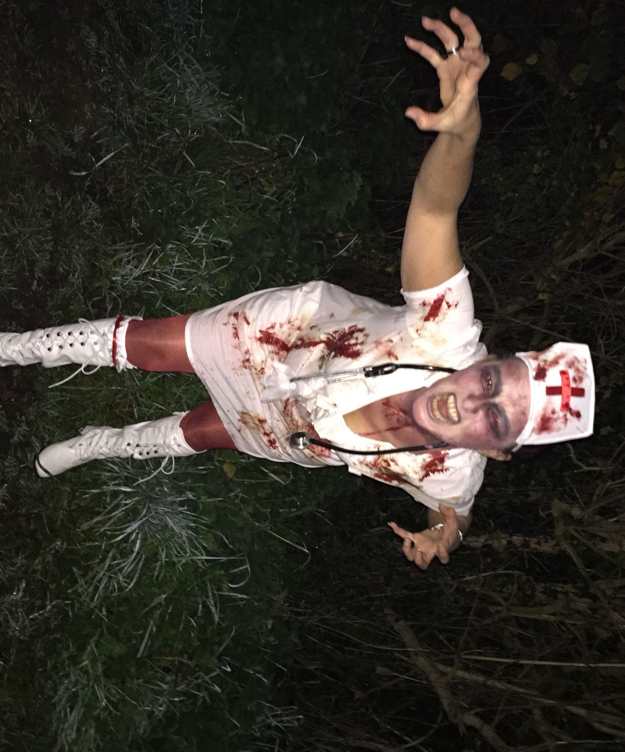 Halloween Homemade Costume and Face Make-up