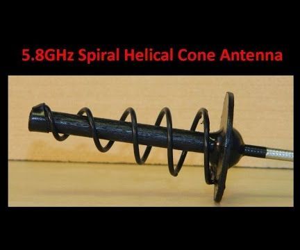 5 8GHz Spiral Helical Cone Antenna