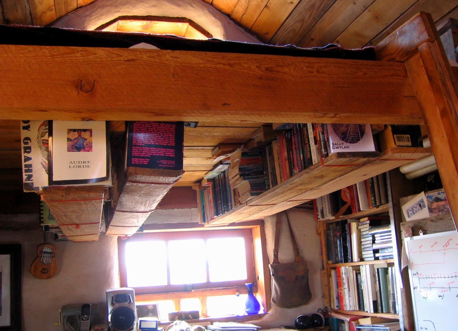 Boards & Baling Twine: A Rafter Bookshelf