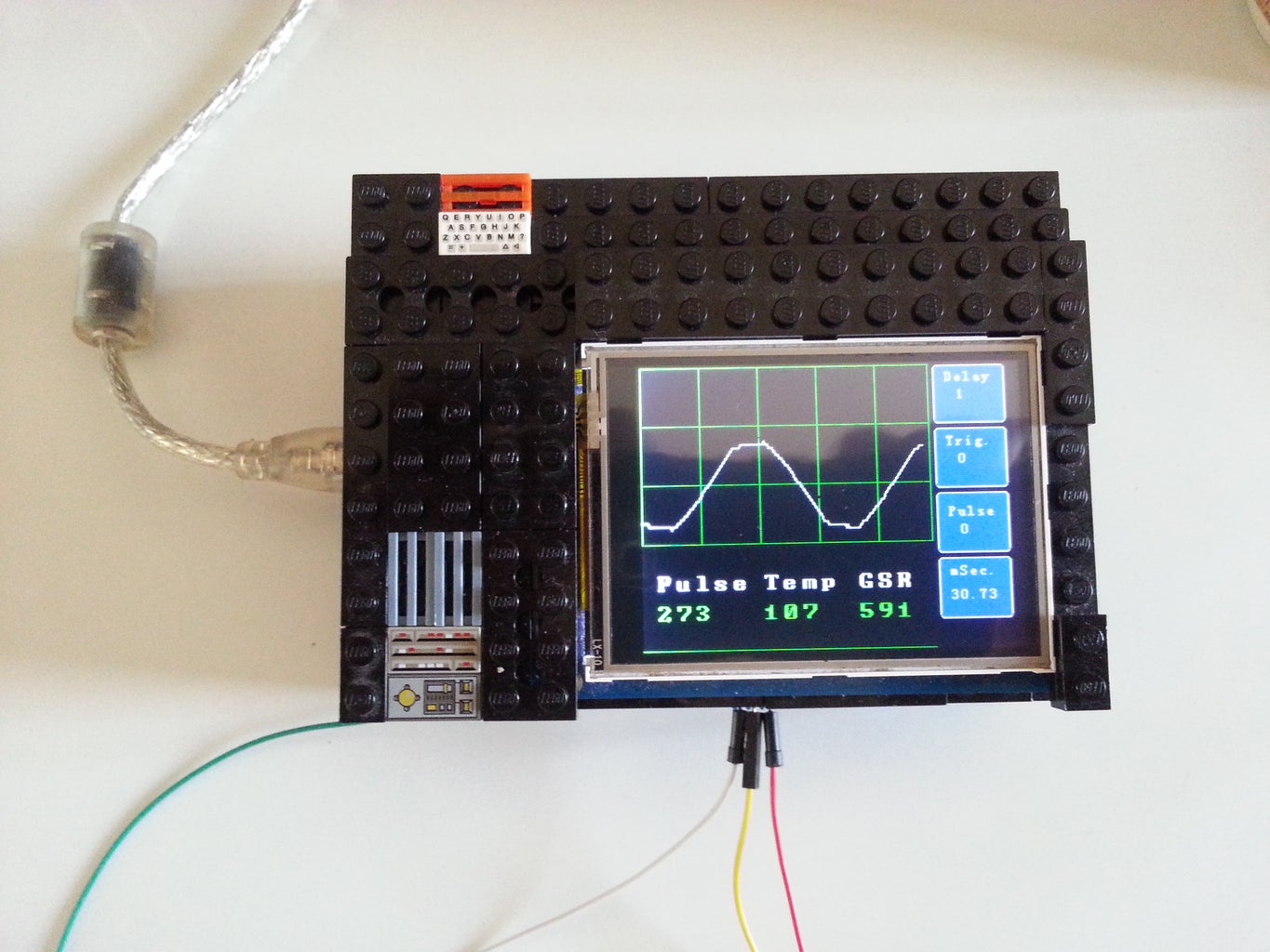 UPDATE:  Sketch to Convert Oscope to 3 Channel DVM With Graphic Display + Lego Enclosure