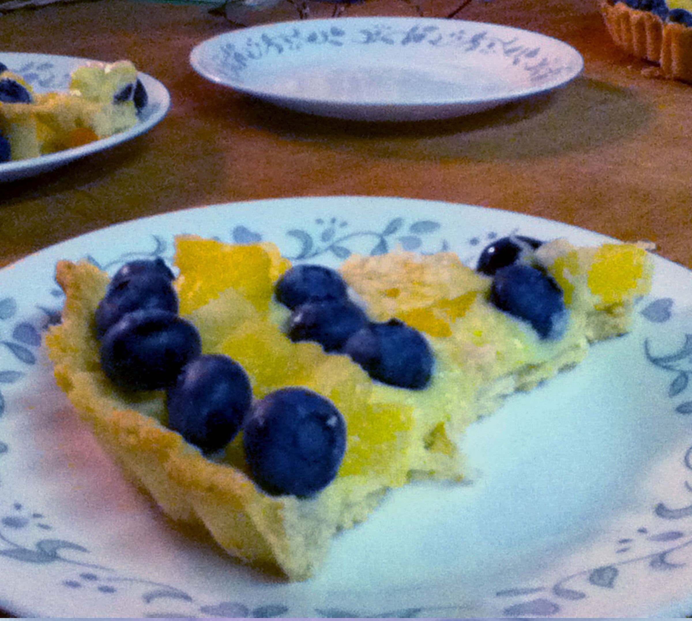 Pineapple-Blueberry Fresh Fruit Tart