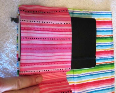 Fit Pocket Strip to Backing.  Sew Pocket Strip Down.