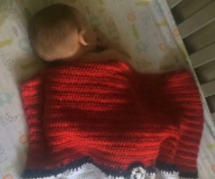 Lightweight Pokeball Baby Blanket