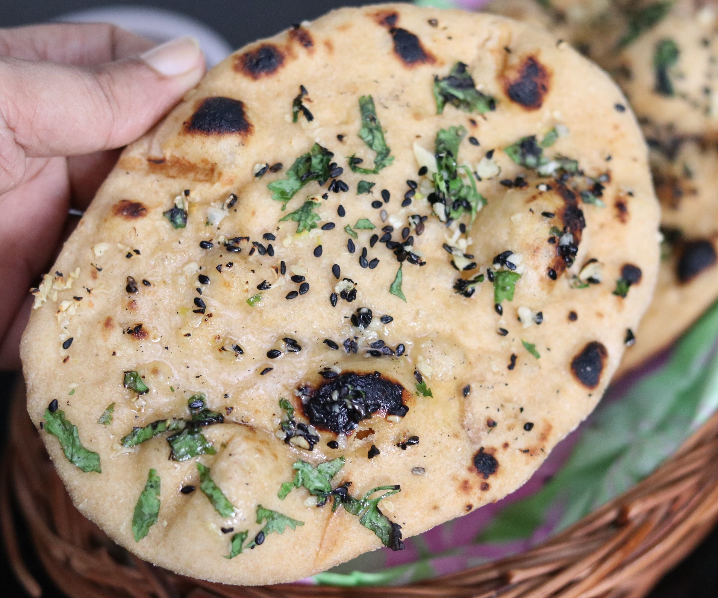 Garlic Atta Naan on Tawa