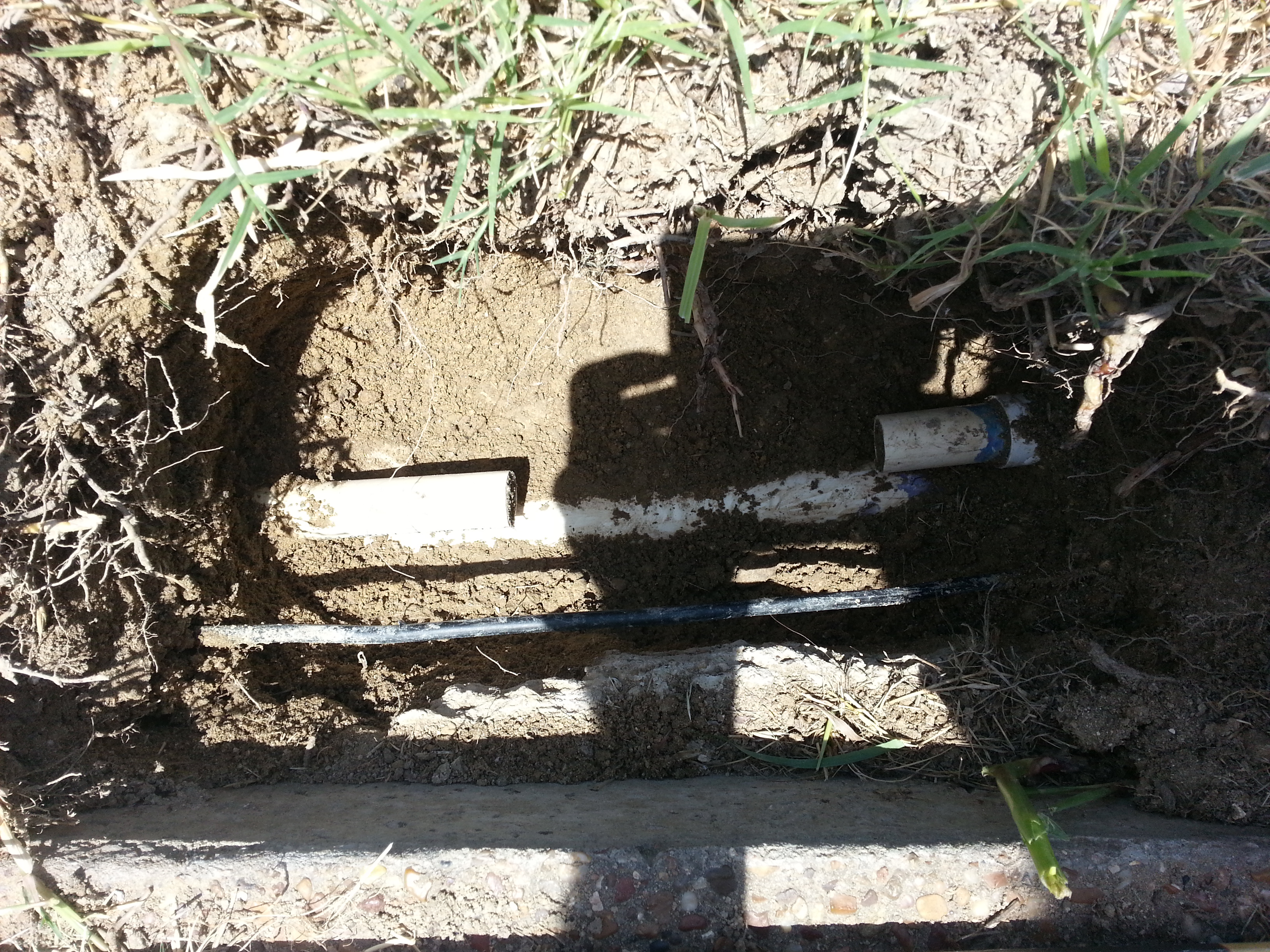 Broken Sprinkler Line Repair
