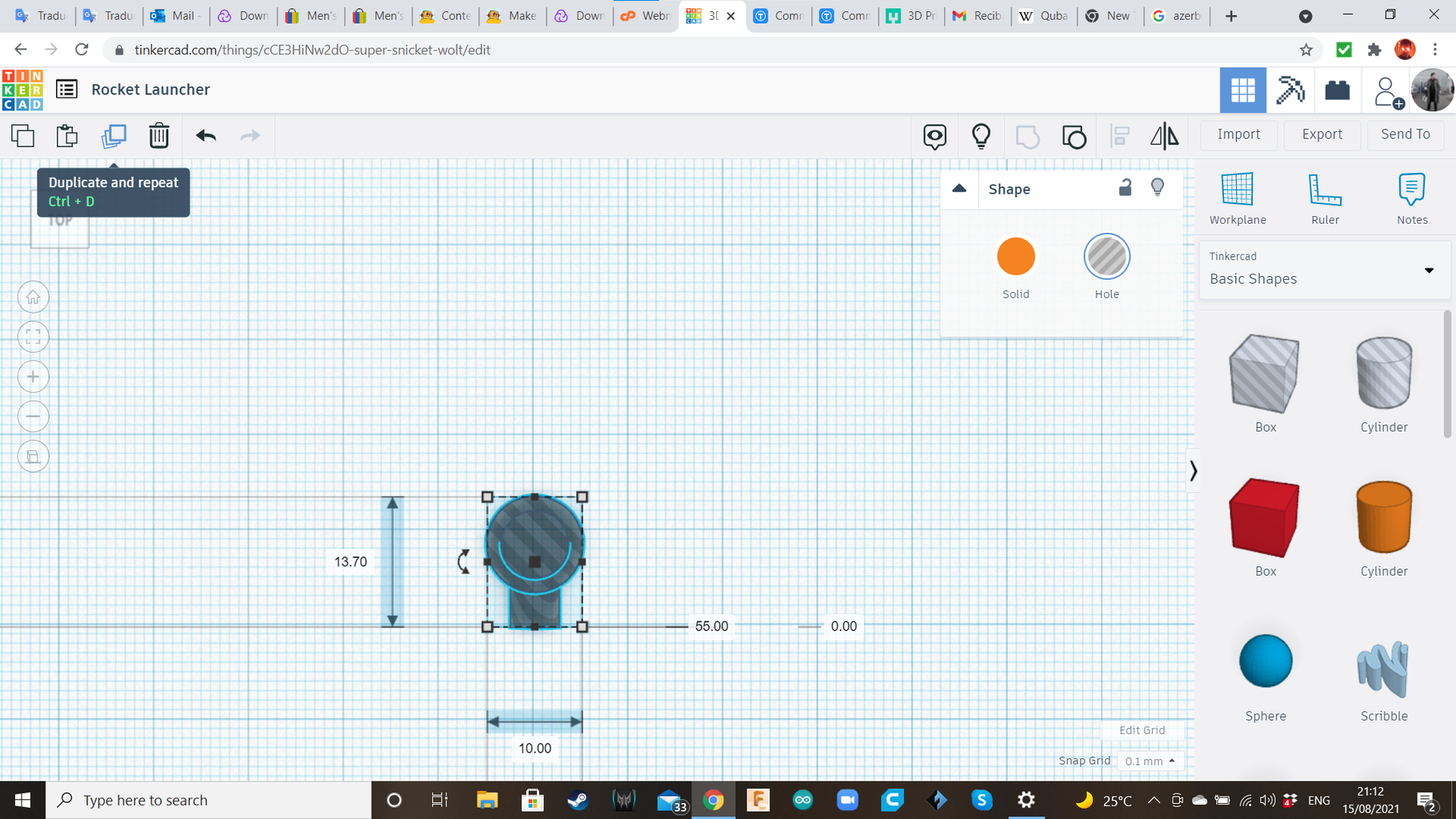 Tinkercad Robotics for School: Rocket Launching Mini-bot : 32 Steps ...