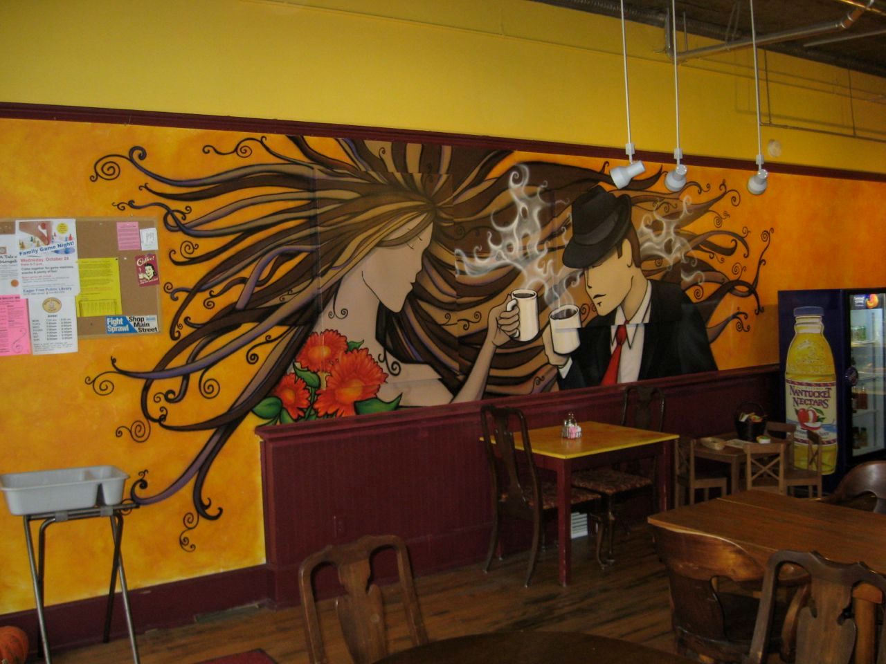 Coffee Shop Airbrush Mural (time Lapse Video)