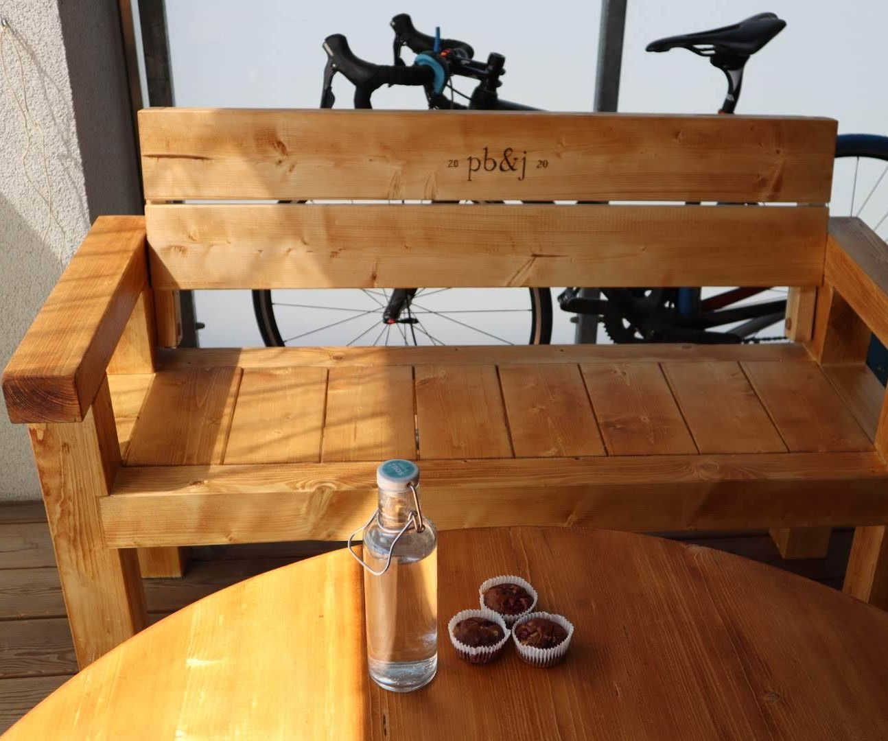 Solid Wooden Outdoor Bench