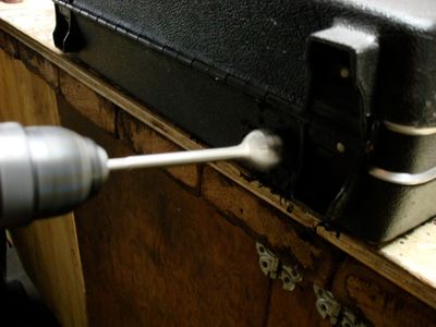 Drill a Hole for the Power Strip Plug