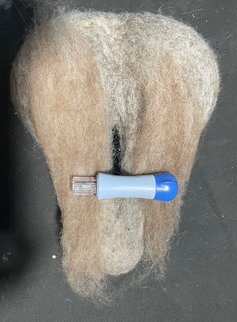 Poke the First Layer of Roving Into the Foam Using a Multi-needle Tool