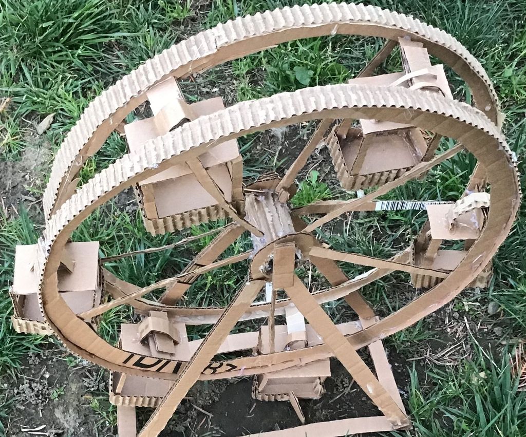 Cardboard Ferris Wheel 9 Steps Instructables