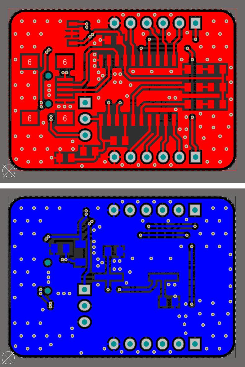 Figure 4  a Separate View of the Top and Bottom Layers of the PCB