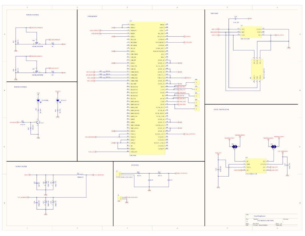 Schematics: for 4G Module(sim7600) and Its Required Component Connection