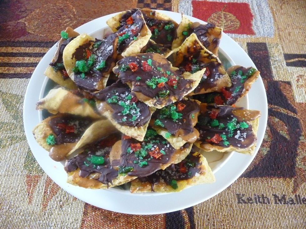 Toffee Tortilla Chips With Candied Jalapenos
