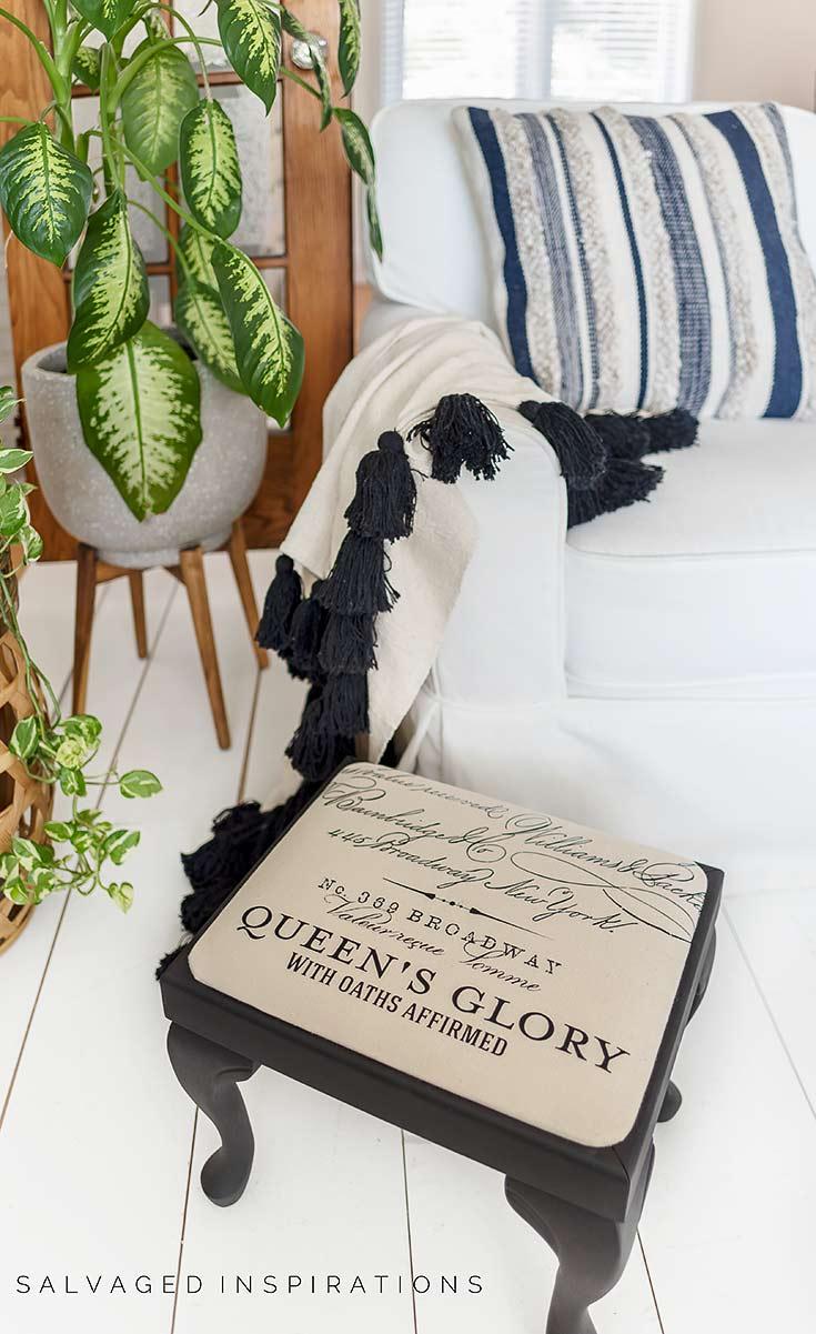 How to Makeover a Footstool 