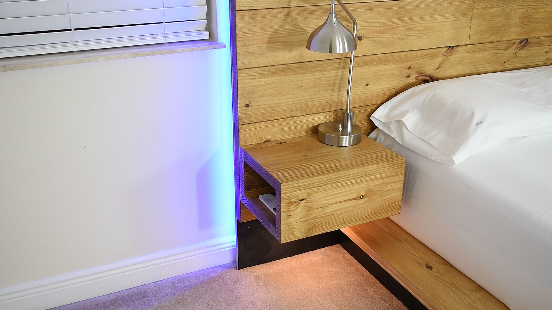DIY Platform Bed With Floating Night Stands 7 Steps (with Pictures