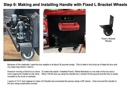 Making and Installing Handle With Fixed L Bracket Wheels
