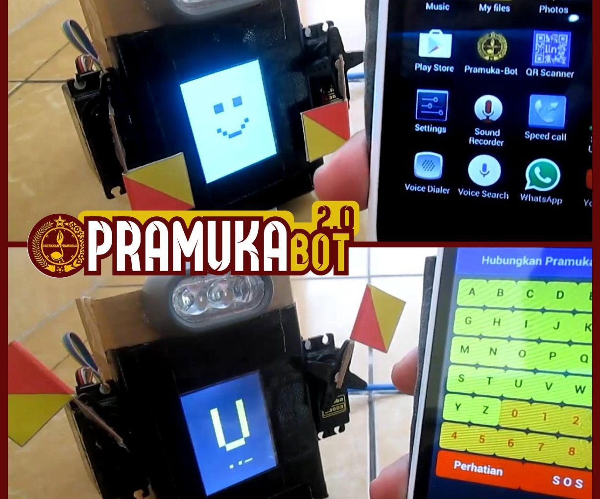 Pramuka-Bot 2.0: Morse & Semaphore Robot (Arduino Bluetooth Controlled)