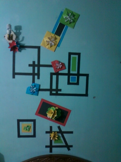 wall art with papers