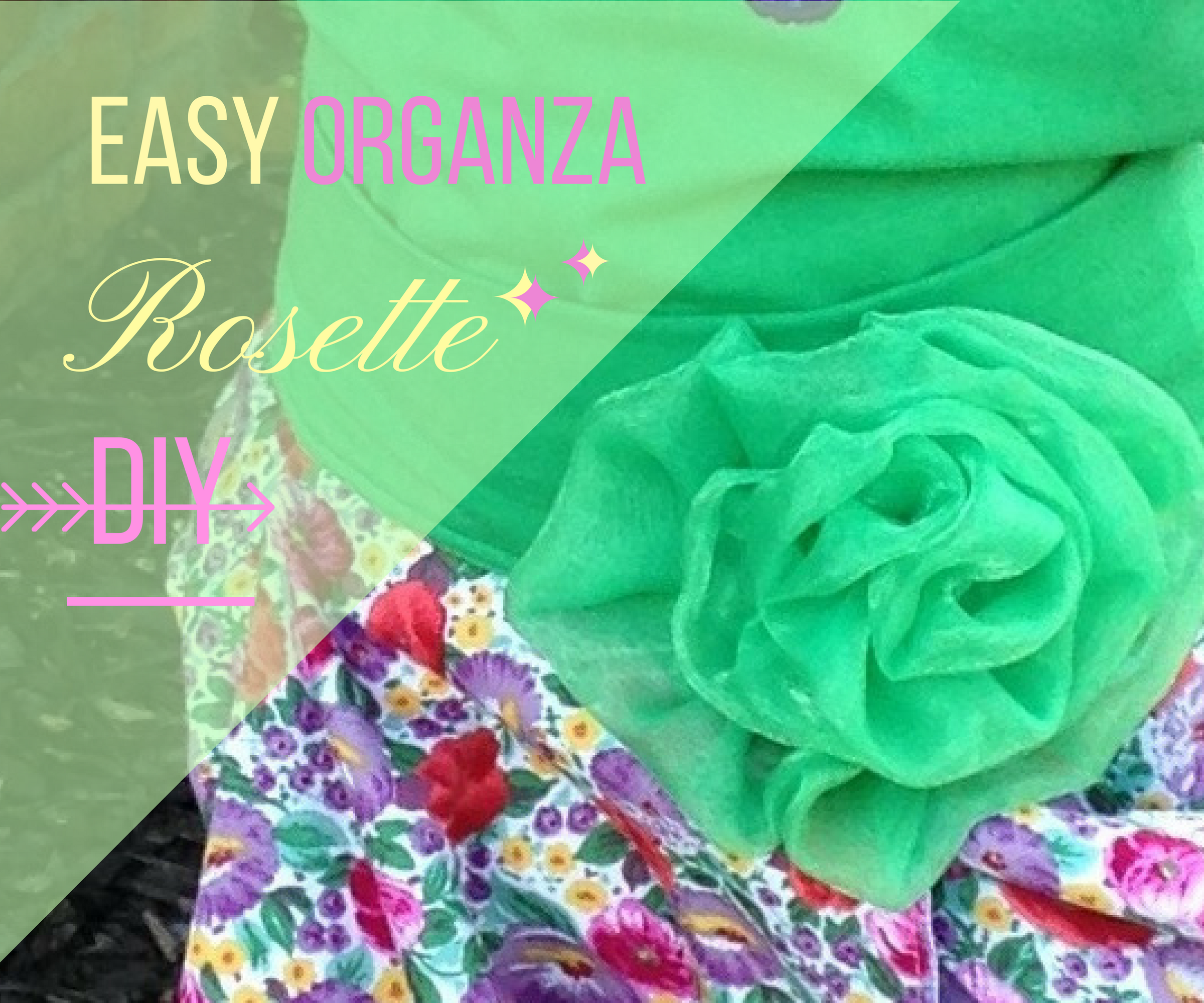 Organza Fabric Flower Rosette EASY