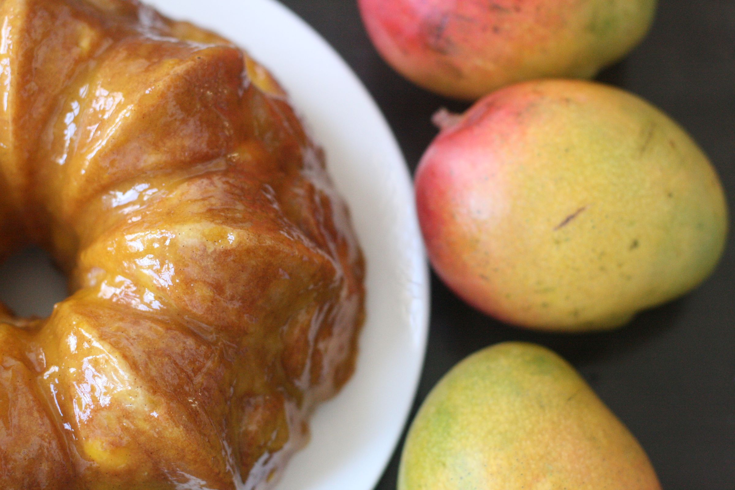 Mango Vanilla Bean Bundt Cake With Mango Soaking Syrup