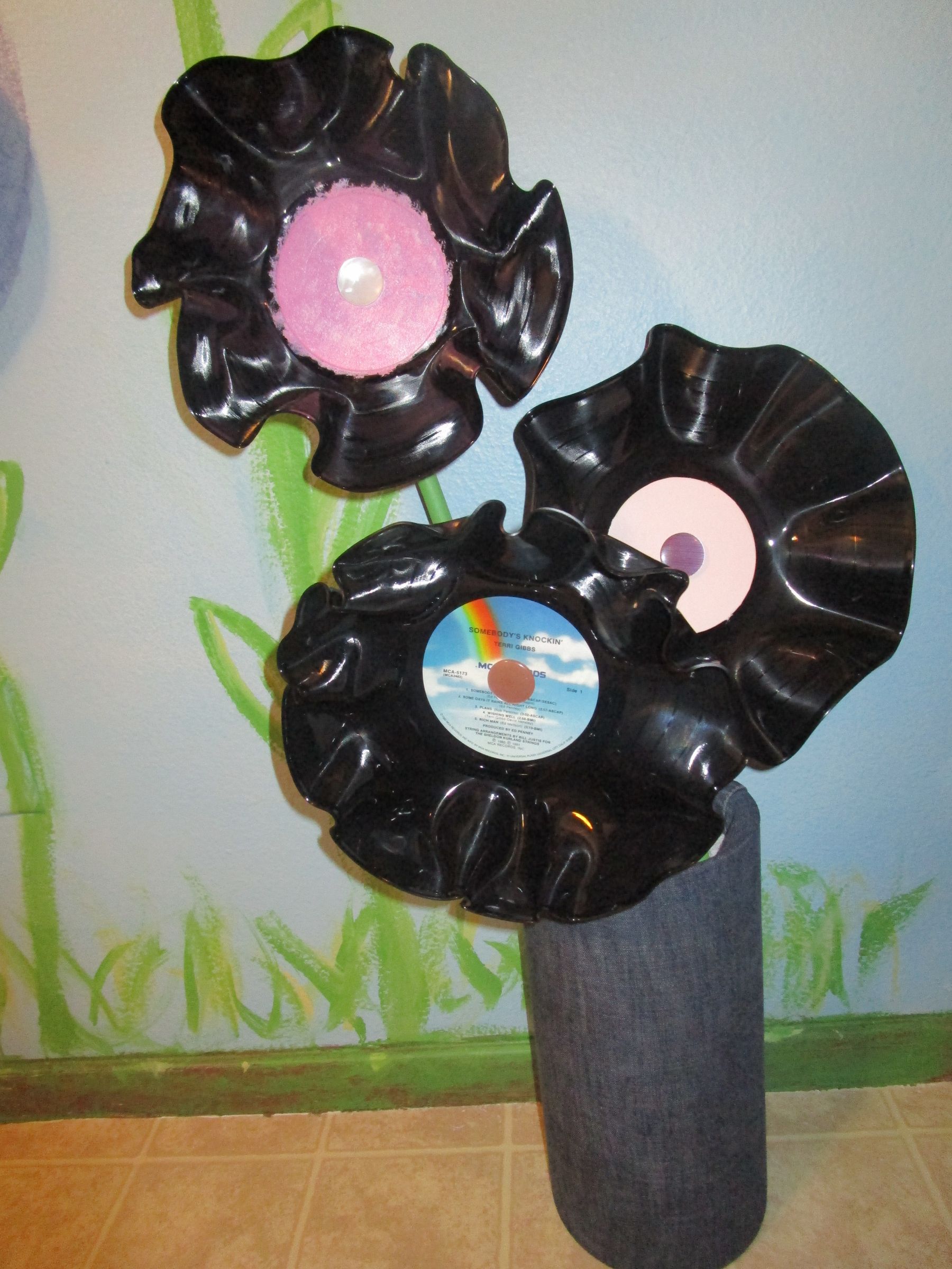 RECORD FLOWERS 8 Steps Instructables
