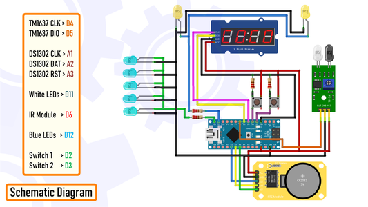 Arduino Based Concrete Clock With Touchless Night Lamp : 11 Steps (with ...