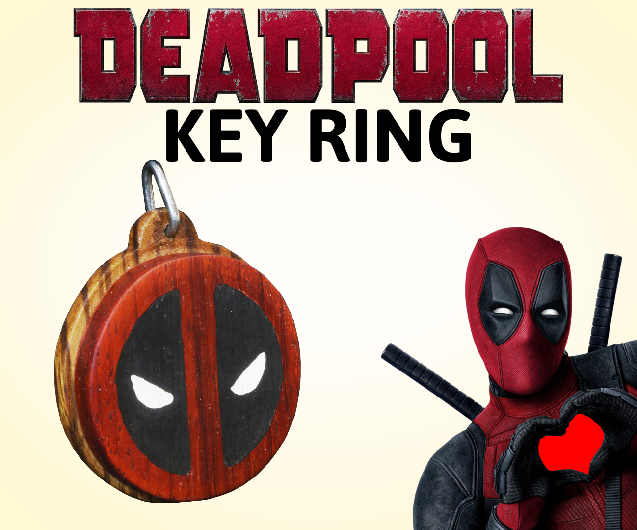 How to Make a Wooden Deadpool Key Ring