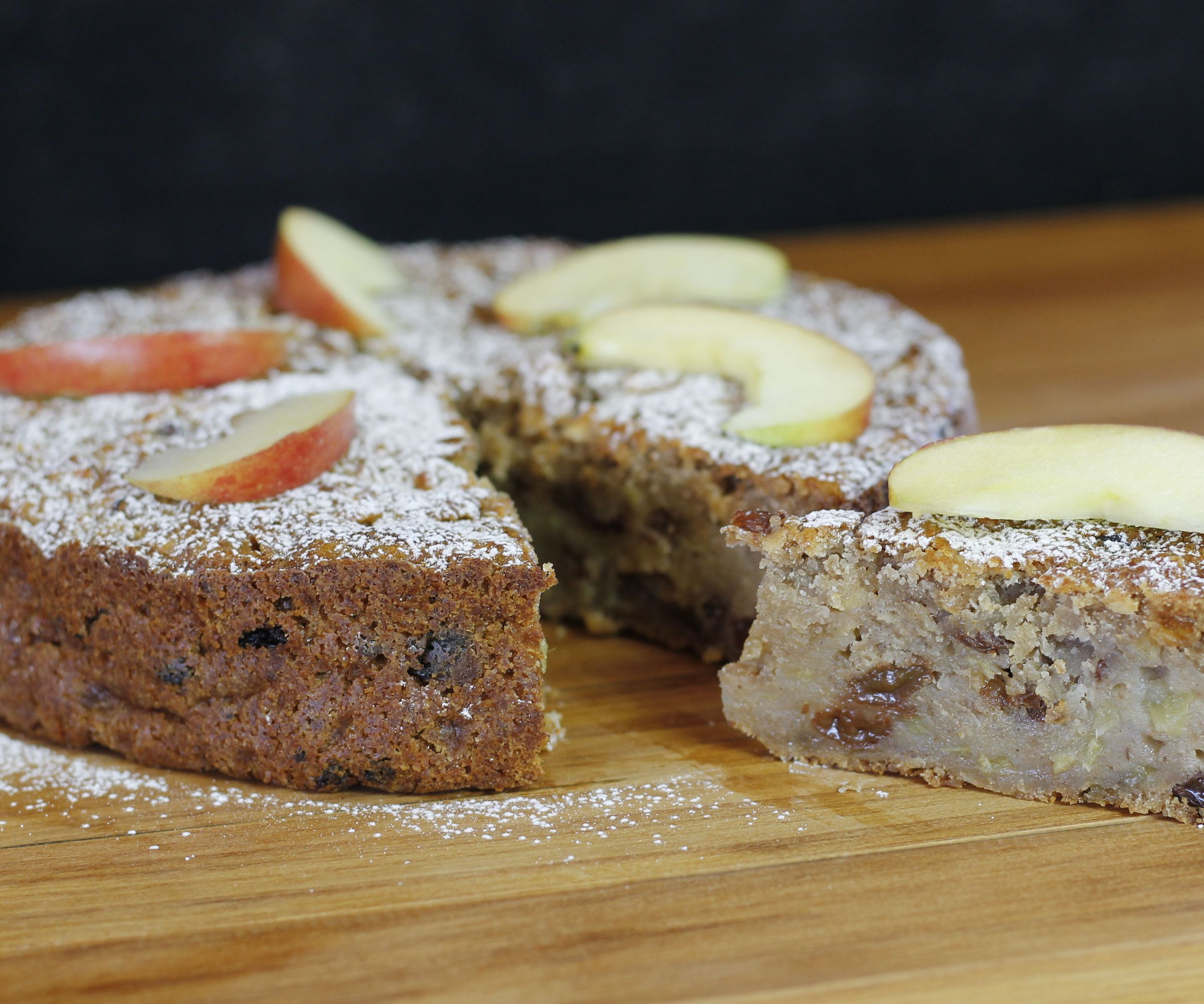 Sourdough Apple and Raisin Cake