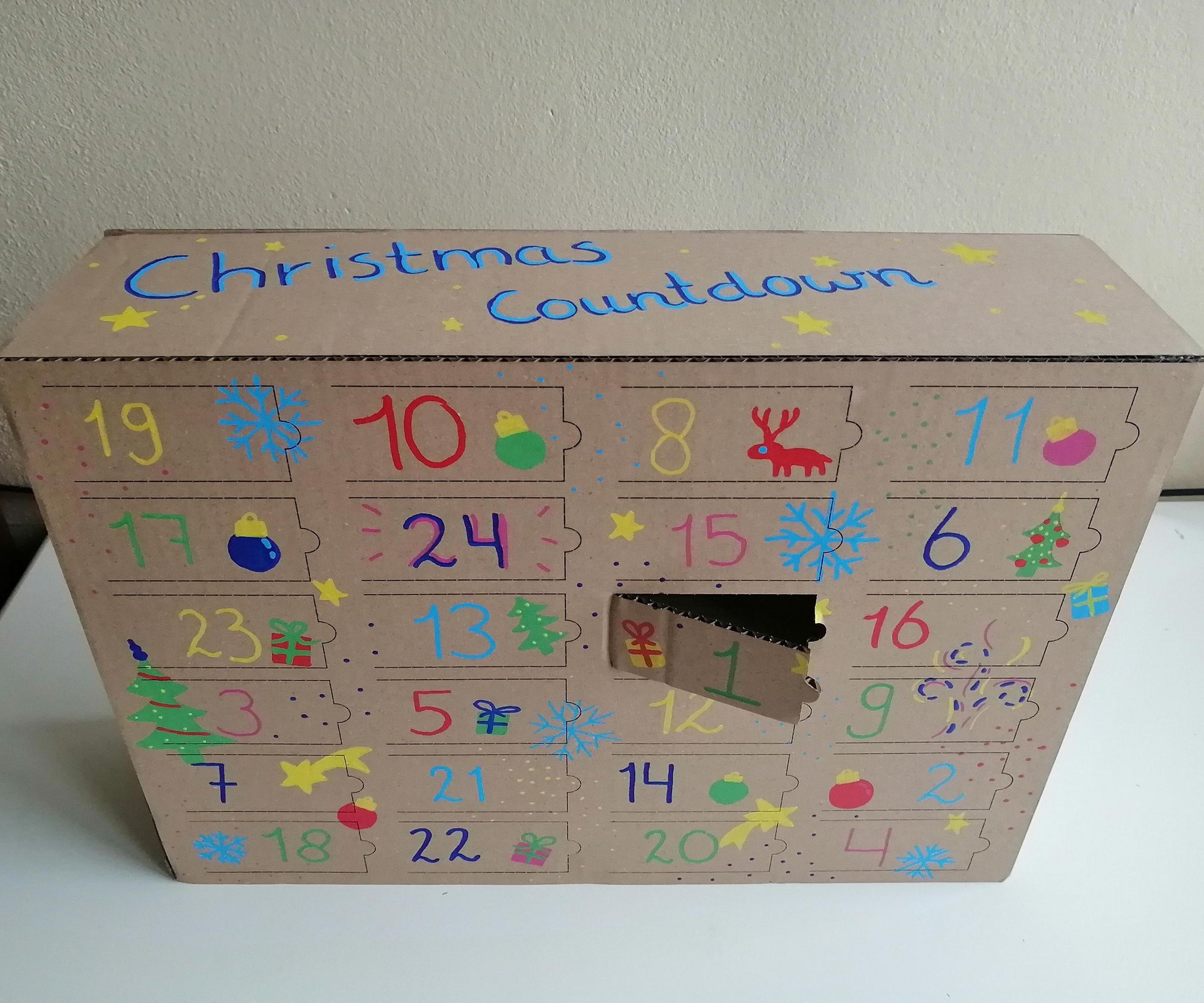 Advent Calendar From Cardboard