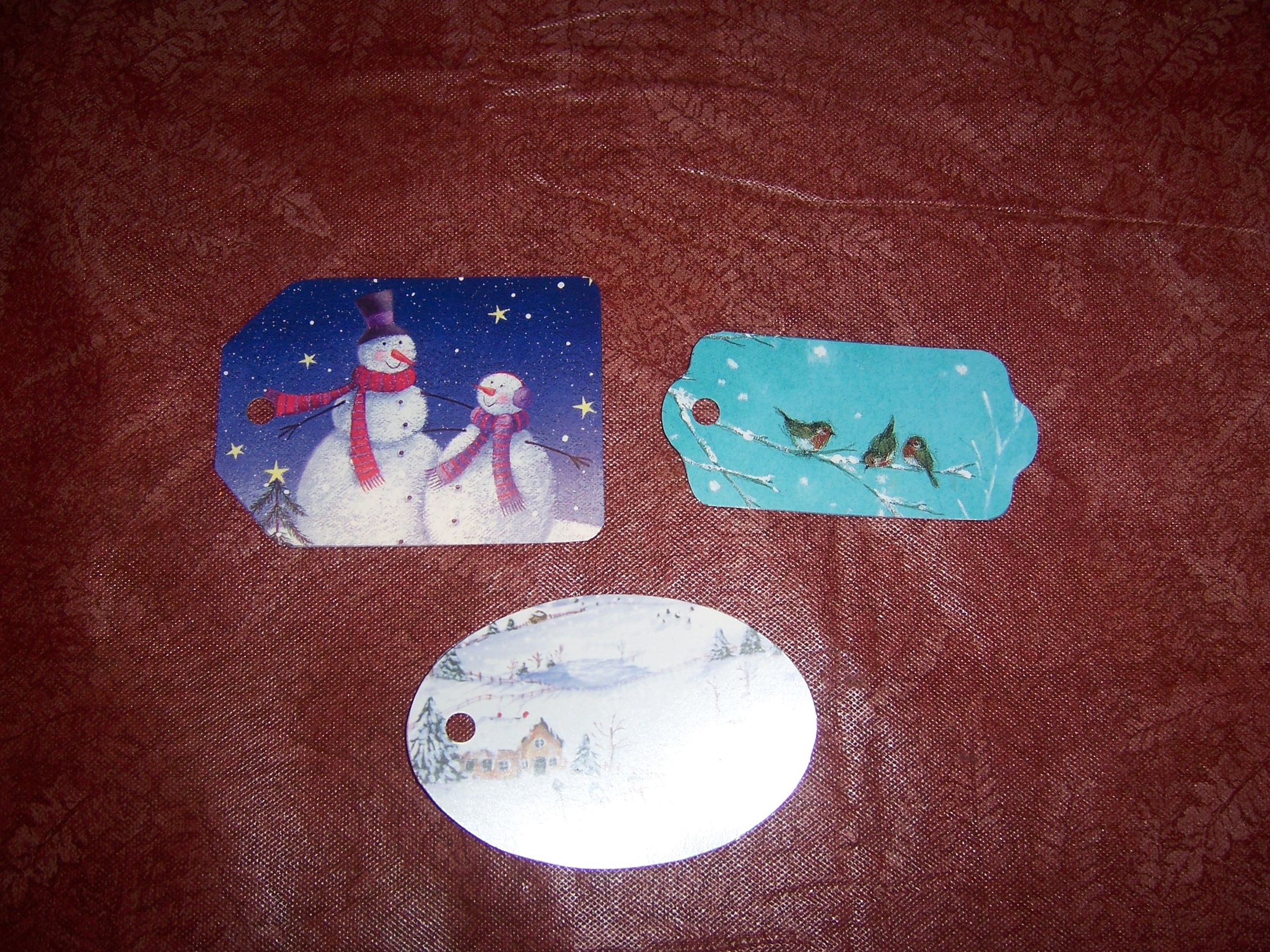 Gift Tags Made Out of Old B-day Cards,Christmas Cards, Ect.....