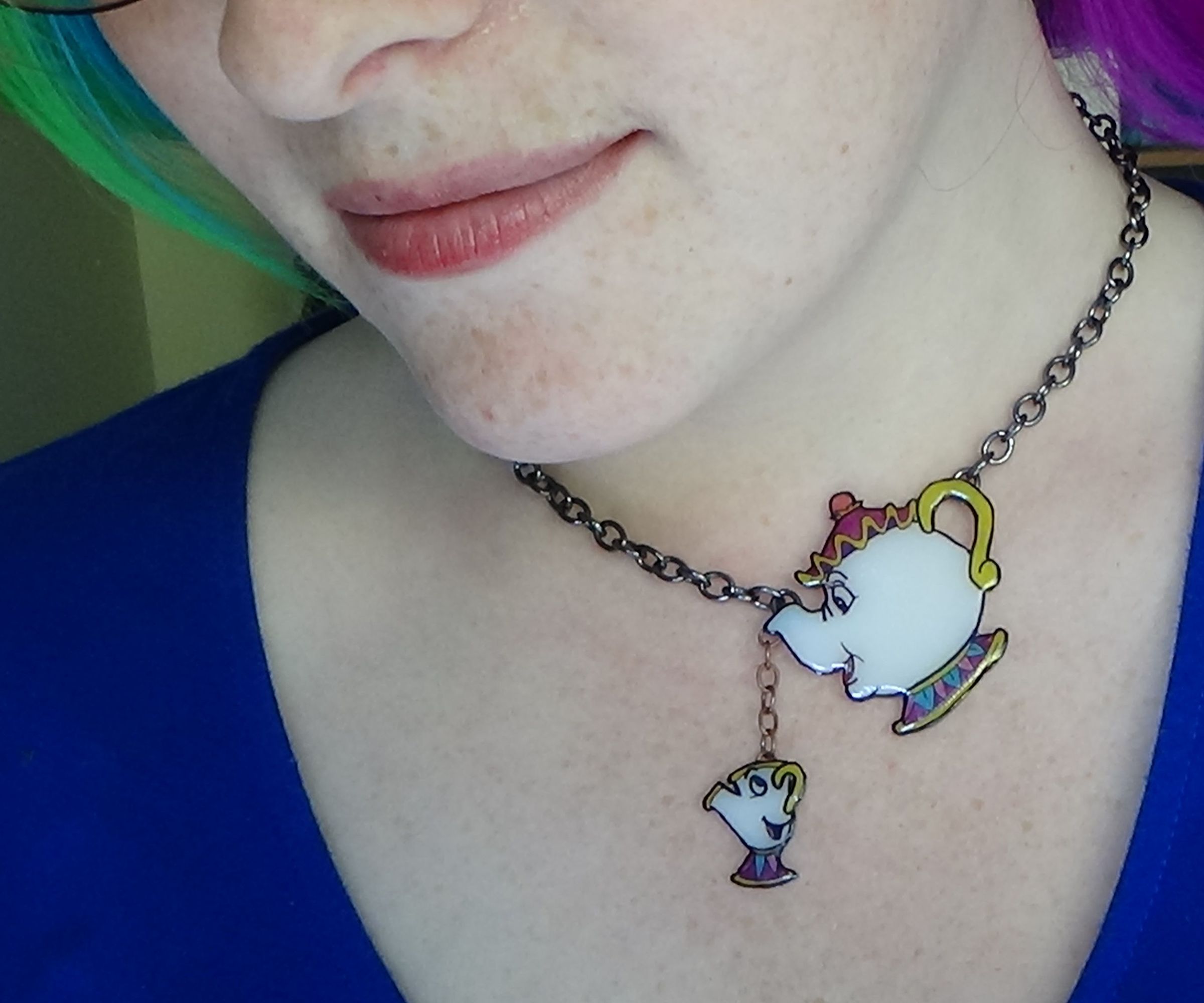 Mrs. Potts and Chip Necklace