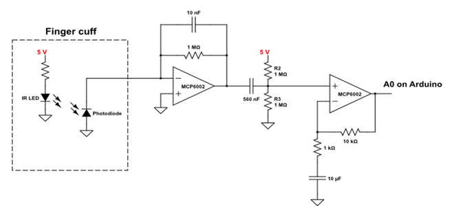 DIY Arduino Pulse Sensor 10 Steps Circuit Diagram