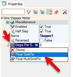 In Visuino Set Components