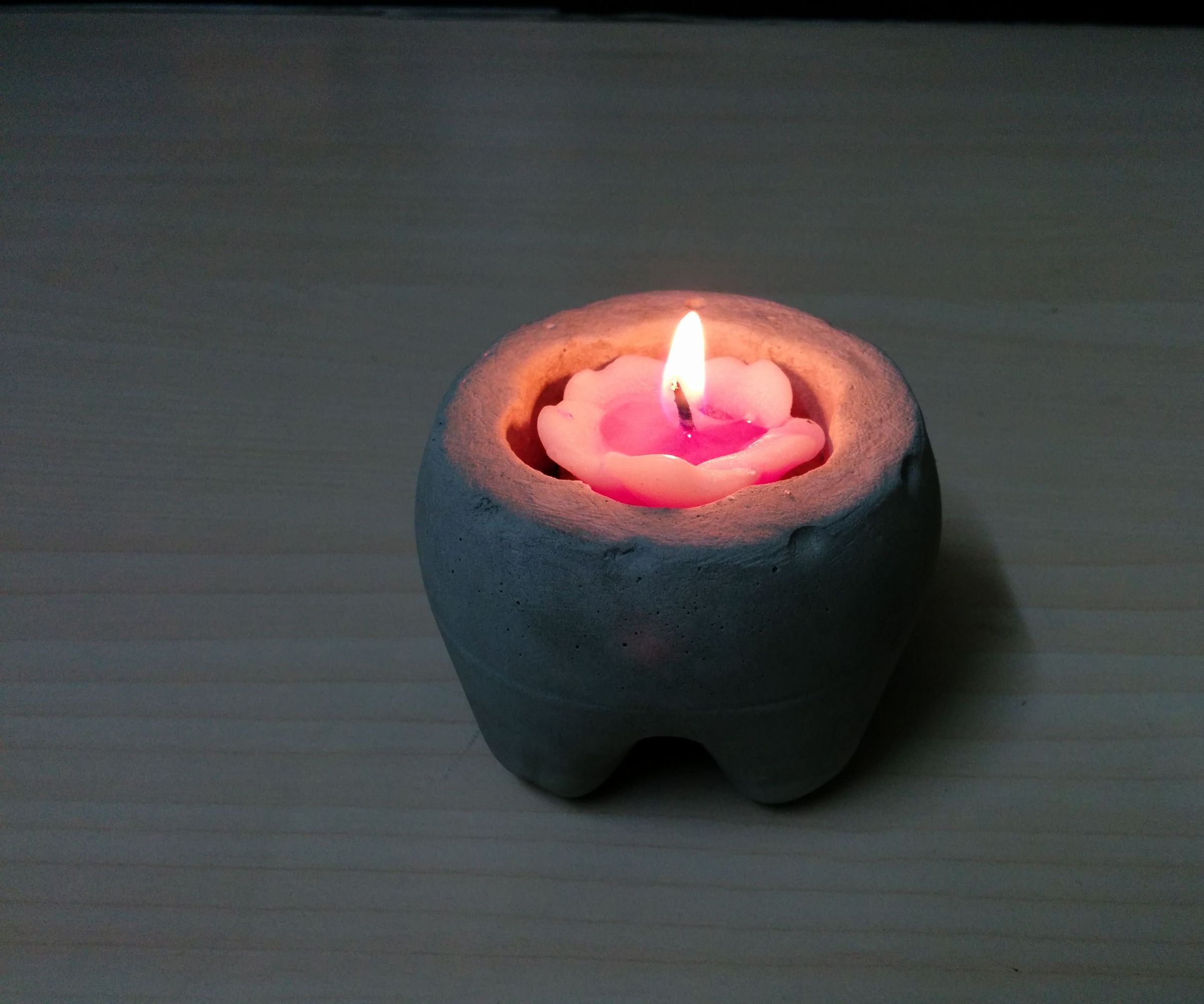 CEMENT CANDLE HOLDER