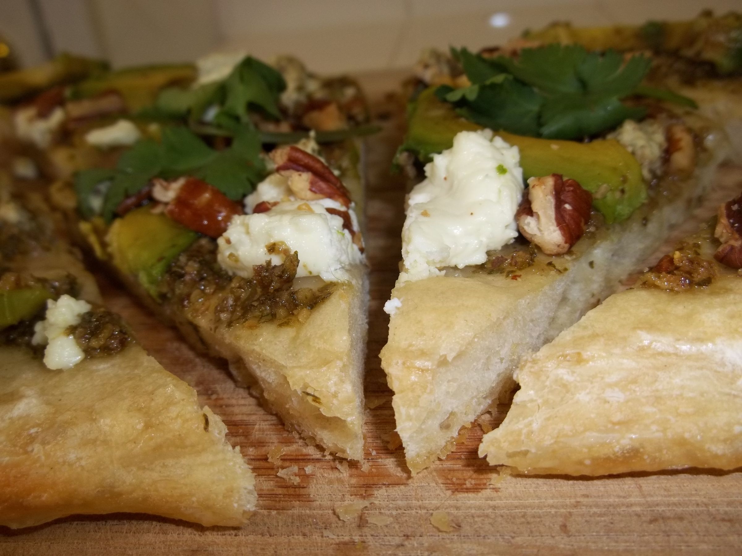 Pecan Pesto Chevre Pizza: Tex-ican Style