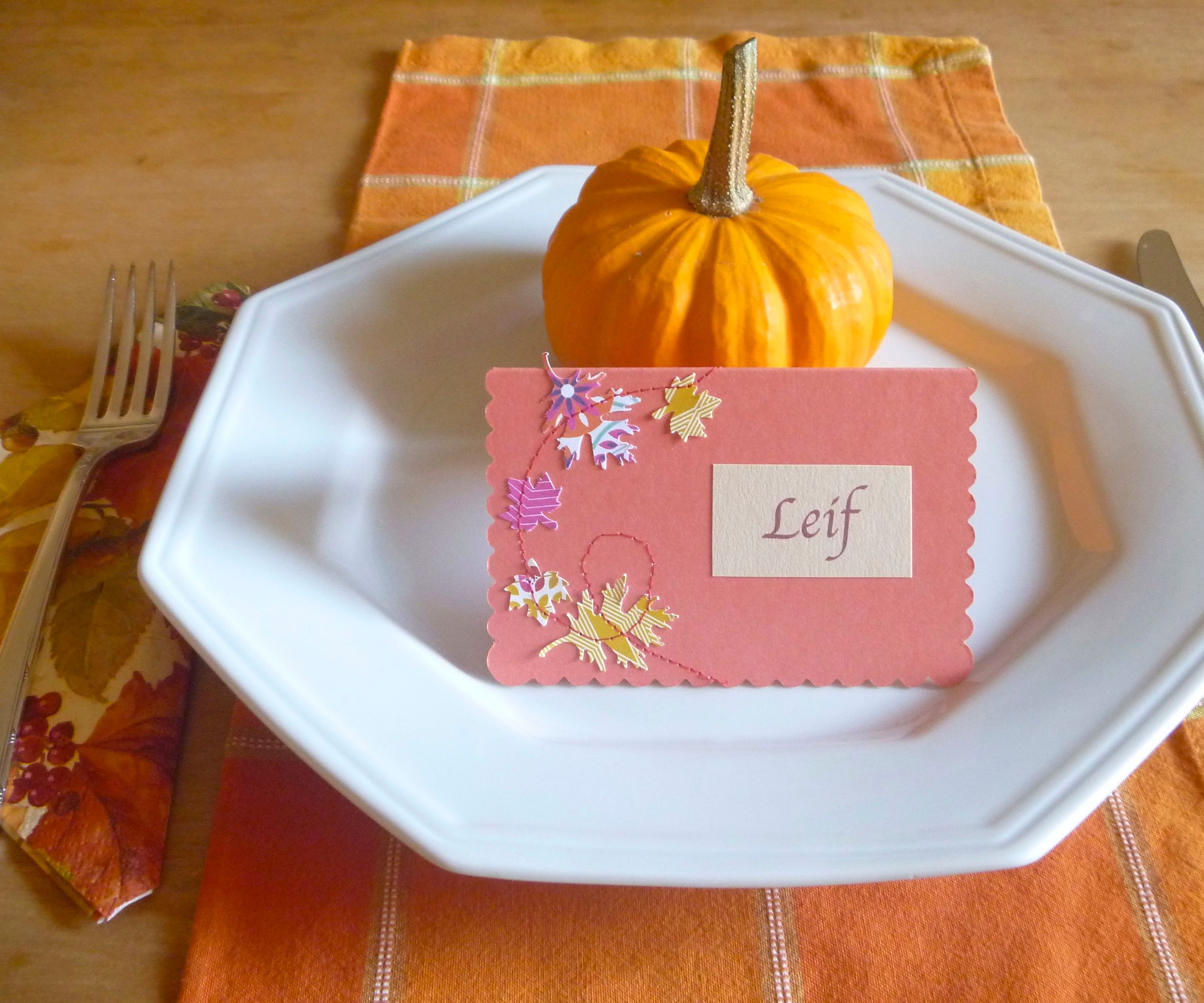 Stitched Place Cards