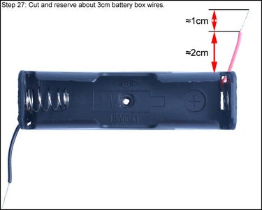 Cut and Reserve About 3cm Battery Box Wires