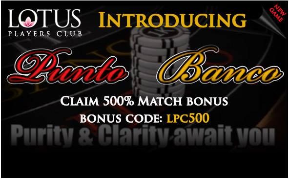 Play Punto Banco Baccarat at Lotus Asia Casino