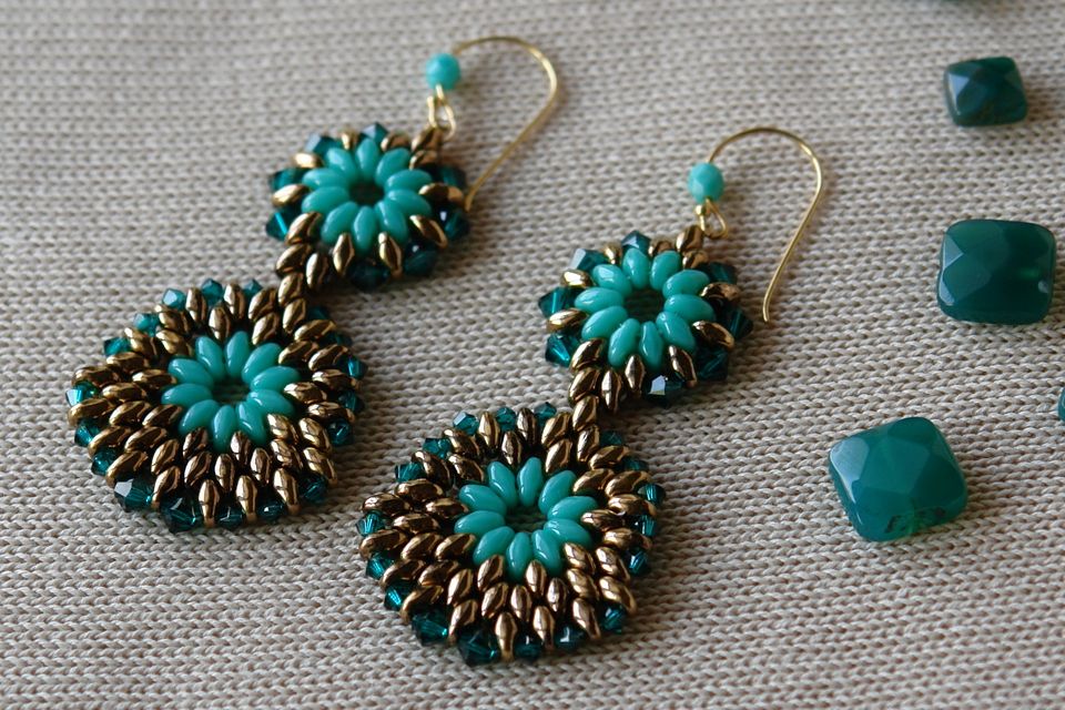Swarovski and Superduo Beads Earrings Tutorial