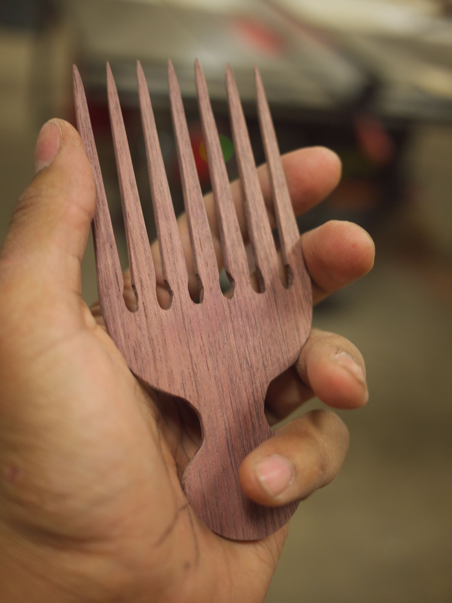 Hardwood Hair Combs on the Scroll Saw - Made at Techshop