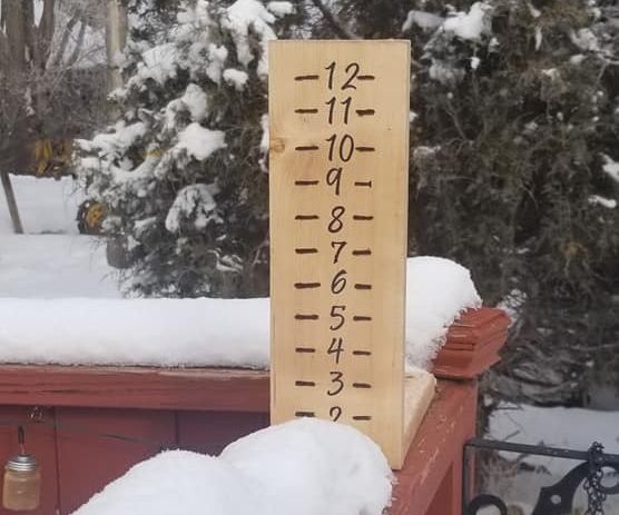Rustic Snow Depth Gauge 