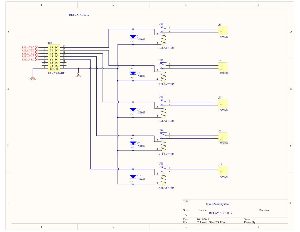 Schematics: 2 Is for Relays and Logic Level Converter Connection