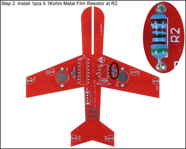 Install 1pc 5.1Kohm Metal Film Resistor at R2