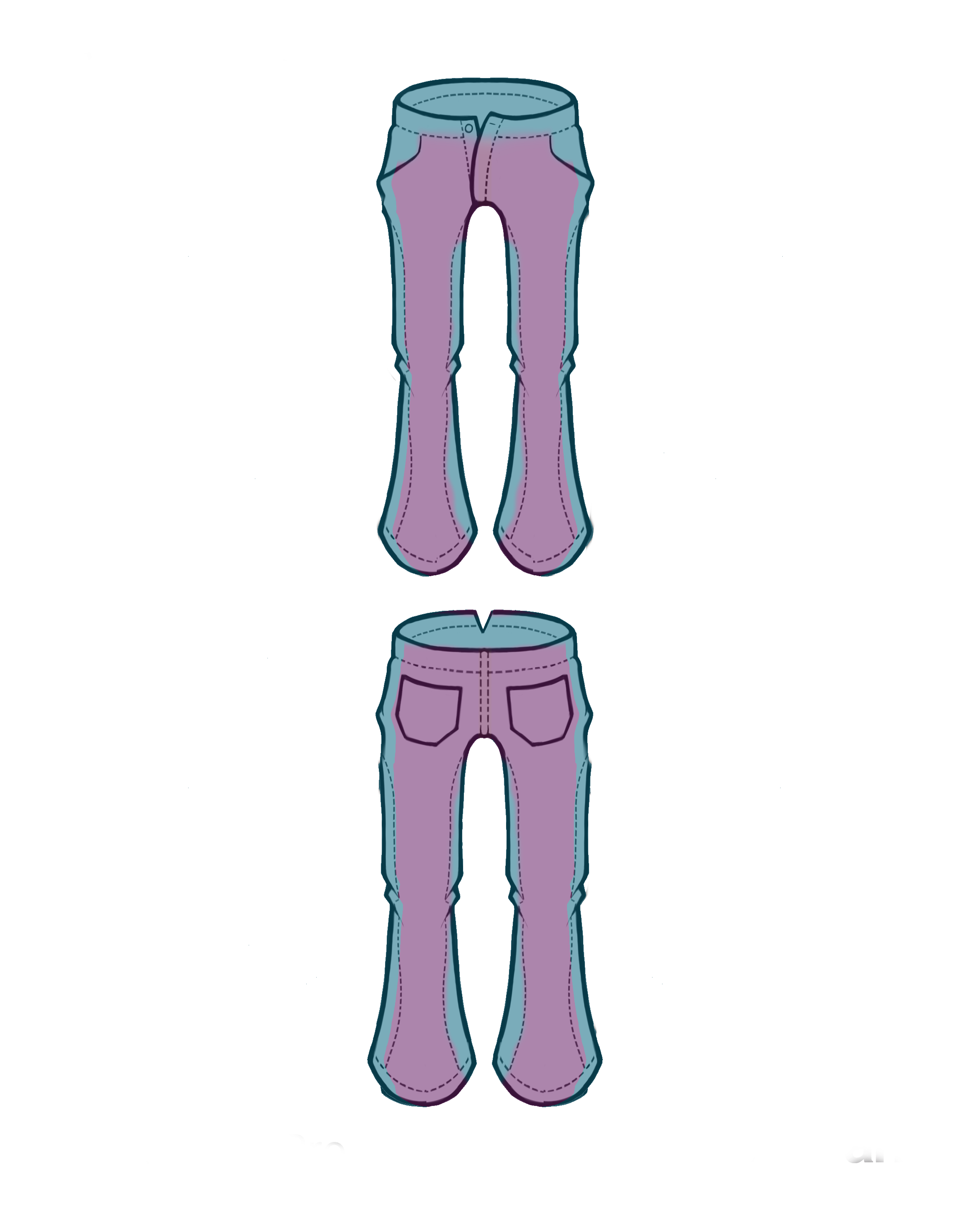 BELL BOTTOMS: COLOR BLOCKING DENIMs