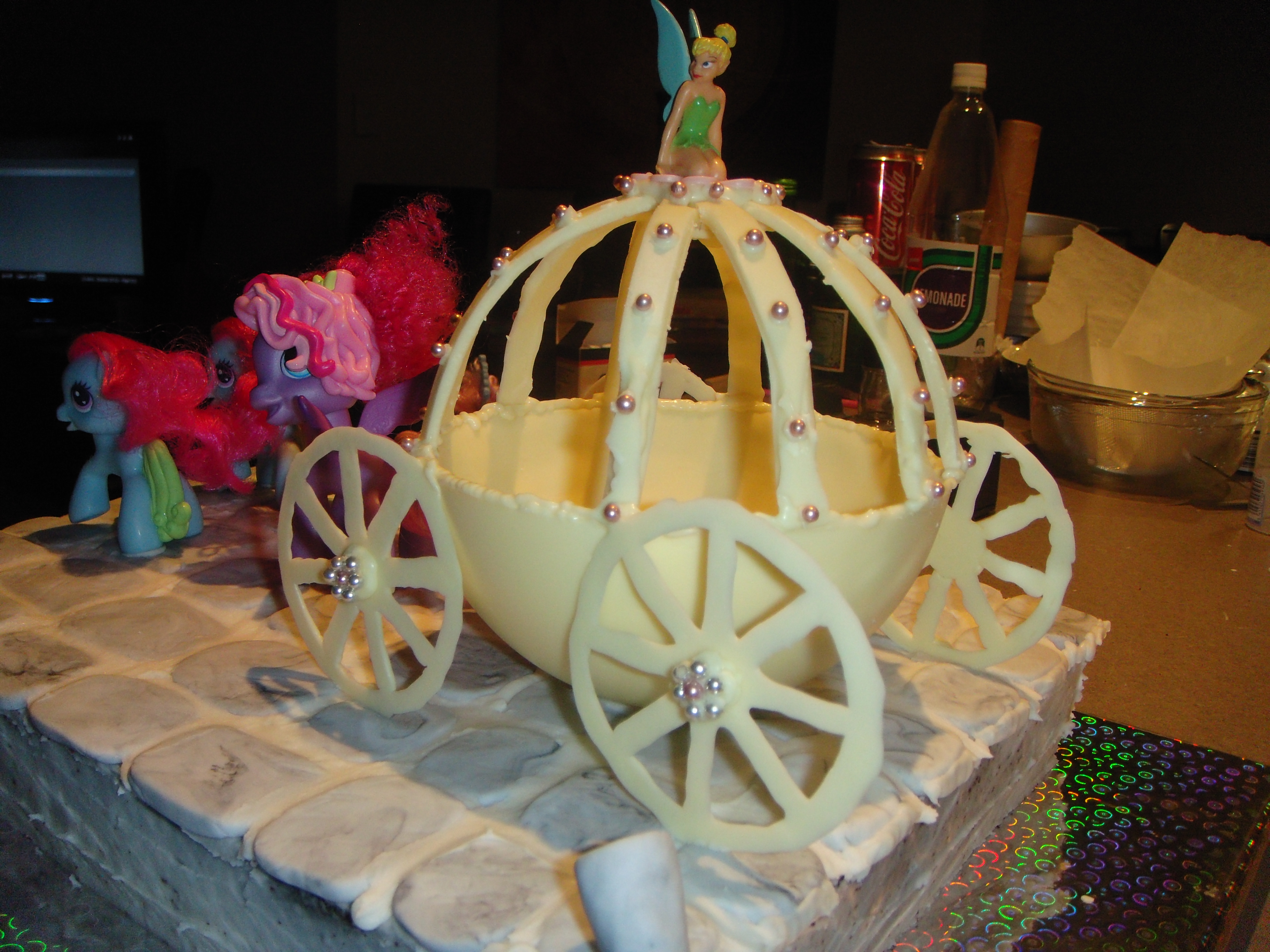 White Chocolate Carriage Cake